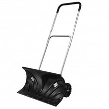 Load image into Gallery viewer, Rolling Snow Pusher Shovel with Adjustable Handle
