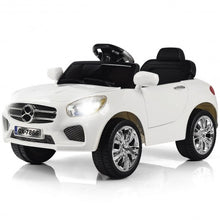 Load image into Gallery viewer, 6V Kids Remote Control Battery Powered LED Lights Riding Car-White
