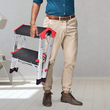 Load image into Gallery viewer, 2 Step Aluminum Ladder Folding Non-Slip Platform 330Lbs Load
