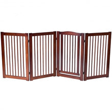 Load image into Gallery viewer, 36" Configurable Folding Wood Pet Dog Safety Fence with Gate-A
