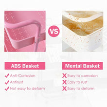 Load image into Gallery viewer, 3-Tier Utility Cart Storage Rolling Cart with Casters-Pink
