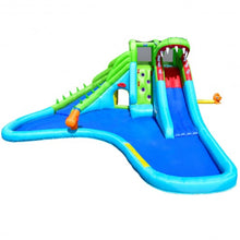 Load image into Gallery viewer, Crocodile Inflatable Water Slide Climbing Wall Bounce House
