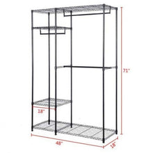 Load image into Gallery viewer, Portable Steel Closet Hanger Storage Rack Organizer
