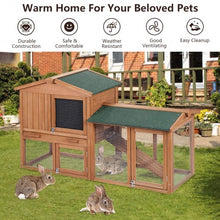 Load image into Gallery viewer, 58" Large Wooden Rabbit Hutch Chicken Coop
