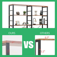 Load image into Gallery viewer, 80.7" Double Wide 6-Shelf Bookcase Industrial Metal Storage Shelf

