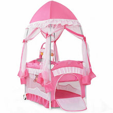 Load image into Gallery viewer, Portable Baby Playpen Crib Cradle with Carring Bag-Pink
