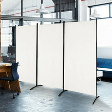 Load image into Gallery viewer, 3-Panel Room Divider Folding Privacy Partition Screen for Office Room-White
