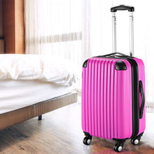 Load image into Gallery viewer, GLOBALWAY 20" ABS Carry On Luggage Travel Bag Trolley Suitcase 8 color-Heart Pink
