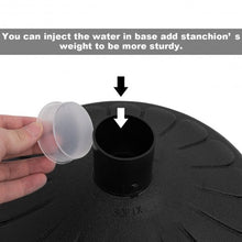 Load image into Gallery viewer, 6PC Set 39.5" Chain C-Hooks Fillable Base Plastic Stanchion-Black
