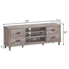 Load image into Gallery viewer, 65" TV Stand with Storage Shelves &amp; 4 Drawers
