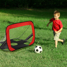 Load image into Gallery viewer, 2-in-1 Portable Pop up Kids Soccer Goal Net with Carry Bag

