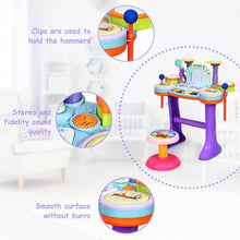 Load image into Gallery viewer, 3 in 1 Kids Piano Keyboard Drum Set with Music Fountain
