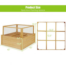 Load image into Gallery viewer, Wooden Raised Garden Box with 9 Grids and Critter Guard Fence
