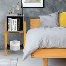 Load image into Gallery viewer, Nightstand End Table Side Table Freestanding Cabinet Utility Bookshelf
