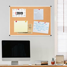 Load image into Gallery viewer, 44" x 32" Cork Notice Pin Board  with Aluminium Frame-1 Pack
