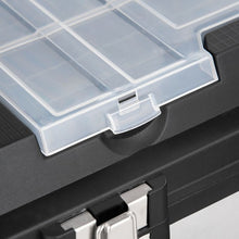 Load image into Gallery viewer, 18" Tool Box Stainless Steel and Plastic Portable Organizer with Lid
