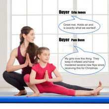 Load image into Gallery viewer, 13' x 3' Inflatable Gymnastic Air Mat with Electric Pump Joinable-Blue
