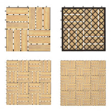 Load image into Gallery viewer, 10 PCS 12" x 12" Acacia Wood  Interlocking Check Deck Tiles
