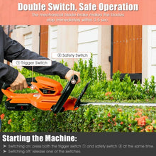 Load image into Gallery viewer, 20v Cordless Hedge Trimmer 24-Inch Dual Action Blade with Battery and Charger
