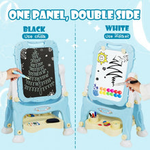 Load image into Gallery viewer, Kids Height Adjustable Double Side Magnetic Art Easel-Blue
