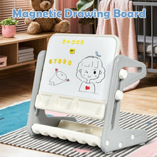 Load image into Gallery viewer, 2 in 1 Kids Easel Table and Chair Set  with Adjustable Art Painting Board
