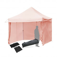 Load image into Gallery viewer, 10x10ft Pop up Gazebo with 4 Height and Adjust Folding  Awning -Pink
