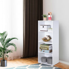 Load image into Gallery viewer, 4 Tier Open Shelf  Storage Display Cabinet-White
