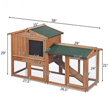 Load image into Gallery viewer, 58" Large Wooden Rabbit Hutch Chicken Coop
