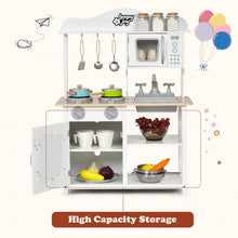 Load image into Gallery viewer, Wooden Pretend Play Kitchen Set for Kids with Accessories and Sink
