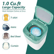 Load image into Gallery viewer, 8lbs Portable Fully Automatic Washing Machine with Drain Pump-Green

