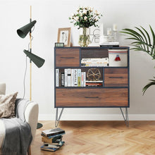 Load image into Gallery viewer, Multipurpose Sideboard Storage Cabinet with Metal Leg &amp; Drawers
