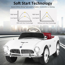 Load image into Gallery viewer, 12 V BMW 507 Licensed Electric Kids Ride On Retro Car-White
