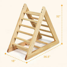 Load image into Gallery viewer, Wooden Climbing Pikler Triangle Ladder for Toddler Step Training
