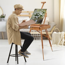 Load image into Gallery viewer, Tripod Folding French Wooden Easel with Sketch Box
