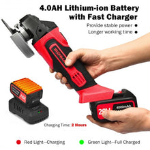Load image into Gallery viewer, 20V Cordless Angle Grinder w/ 4.0Ah Lithium-Ion Battery &amp; Charger
