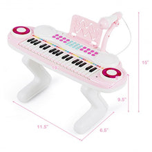 Load image into Gallery viewer, 37-key Kids Toy Keyboard Piano with Microphone-Pink
