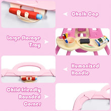 Load image into Gallery viewer, 4 in 1 Double Sided Magnetic Kids Art Easel-Pink
