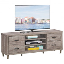 Load image into Gallery viewer, 65" TV Stand with Storage Shelves &amp; 4 Drawers
