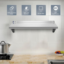 Load image into Gallery viewer, 12" � 36" Stainless Steel NSF Commercial Wall Mount Shelf - Kitchen &amp; Restaurant
