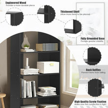 Load image into Gallery viewer, 4-tier Bookcase One Fixed and Three Adjustable Shelves
