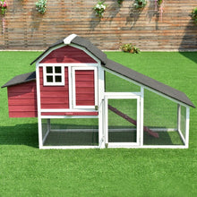 Load image into Gallery viewer, 76" Deluxe Large Wooden Chicken Coop
