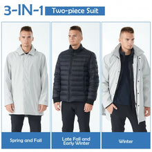 Load image into Gallery viewer, Men's�Interchange�3�in�1�Waterproof Detachable Ski�Jacket-Gray-M
