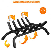 Load image into Gallery viewer, 21" Iron Fireplace Log Grate Firewood Burning Rack
