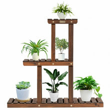 Load image into Gallery viewer, Wood Plant Stand 3-Tier Plant Pot Holder
