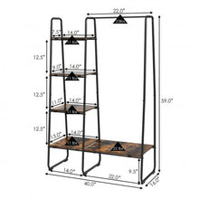 Load image into Gallery viewer, Clothes Rack Free Standing Storage Tower with Metal Frame
