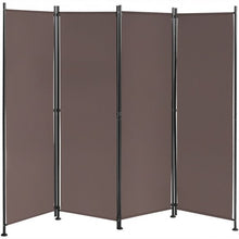Load image into Gallery viewer, 4-Panel Room Divider Folding Privacy Screen-Coffee
