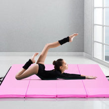 Load image into Gallery viewer, 4' x 6' x 2" PU Thick Folding Panel Exercise Gymnastics Mat-Pink
