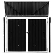 Load image into Gallery viewer, Horizontal Storage Shed 68 Cubic Feet for Garbage Cans
