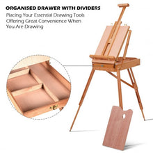 Load image into Gallery viewer, Tripod Folding French Wooden Easel with Sketch Box
