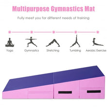 Load image into Gallery viewer, Folding Incline Tumbling Wedge Gymnastics Exercise Mat-Purple
